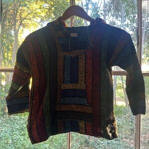 NWOT Multicolor Striped Baja Hoodie